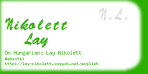 nikolett lay business card